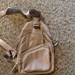 Madden Girl Beige Crossbody Bag